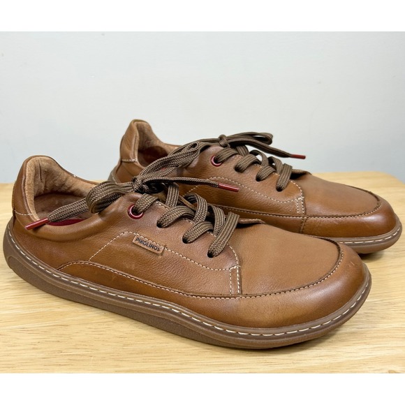 Pikolinos Aranjuez Leather Lace Up Barefoot Sneaker Shoe Brown EU 37 Unisex